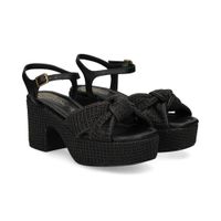 unisa sandalias con plataforma mujer - negro talla 36