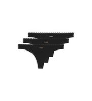 hugo para mujer 50566737 set 3 tangas micro negro xs homewear poliamida