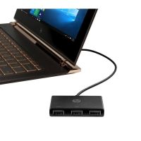 hub hp 3 puertos usb 32 gen 1 usb-c a usb-a portatil negro ligero