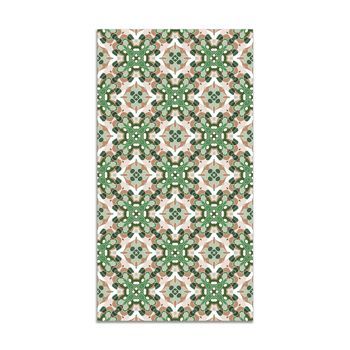 Panorama Alfombra Vinílica Azulejo Oriental Verde 80x300 Cm