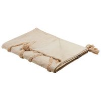 manta de algodon beige 130 x 180 cm patron geometrico accesorio acogedor morbi