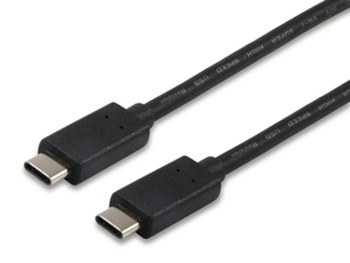 CABLE USB-C MACHO - USB-C MACHO 1 METRO EQUIP 12888307 para carga (3A) o datos 480mb/s