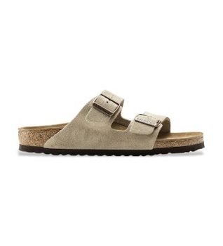 Birkenstock para mujer. 51463 Sandalias de Piel Arizona Leve (Ajuste Estrecho) taupe (41), Plano, Ante, Ninguno, Casual