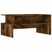 mesa de cafe  mesa de centro madera ingenieria roble ahumado 90x55x425 cm