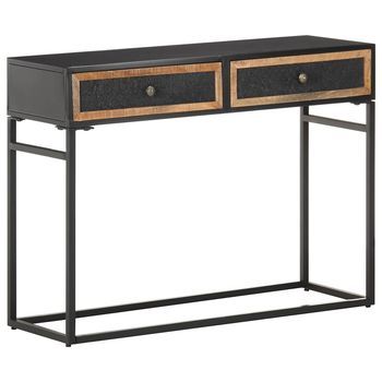 Mesa Consola Madera Maciza De Mango 100x35x75 Cm Vidaxl