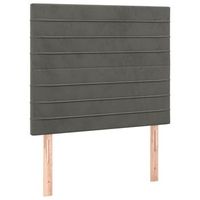 cabecero accesorio para dormir mueble de dormitorio 2 piezas 100 x 5 x 7888 cm tela de terciopelo gris oscuro tdl0206377