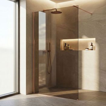 Pared De La Ducha Rea Flexi Brown Brush Copper 110
