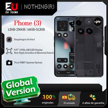 Nothing Phone (3) - Cámara Trasera Triple de 50 MP, Pantalla AMOLED de 6.67