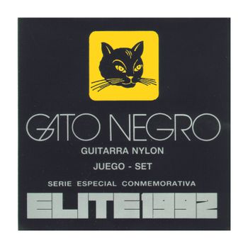 Juego de cuerdas para guitarra clásica y Española Gato Negro Elite 1992.