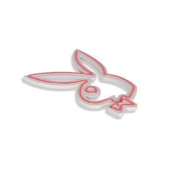 Iluminación Led Decorativa De Plástico Playboy Rosa 26x42x2 Cm