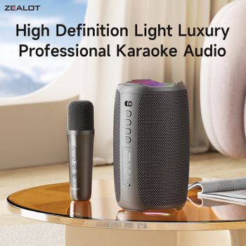 Máquina de Karaoke Zealot-s61, Sistema de Altavoces Bluetooth 5.3 Portátil con 1-2 Micrófonos Inalámbricos, Regalos para Cantar en Familia en Casa