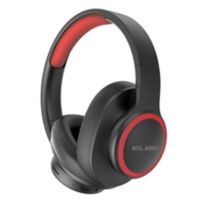auriculares elbe abt-b26-n inalambricos bluetooth llamadas y musica con microfono incorporado plegables radio fm negro y rojo