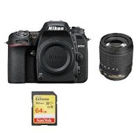 nikon d7500 kit af-s 18-105mm f35-56g ed vr  64gb tarjeta sd