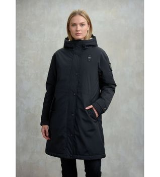 Blauer para mujer. 25WBLDK11162 Parka con interior de piel payne marino (L), Casual, Poliamida
