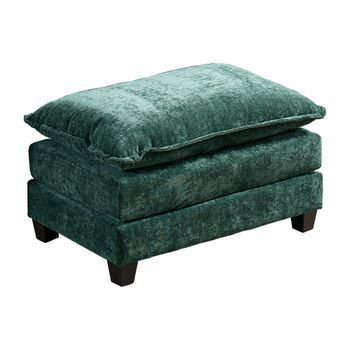 Puf De Sofá - Asiento Acolchado Modular - Chenilla - Verde (90x56x46cm)