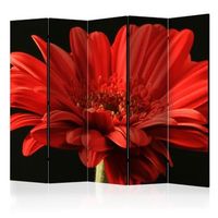 biombo - red gerbera flower ii 225x172 cm