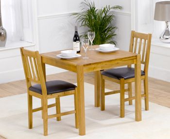 Oxford 80cm Solid Oak Dining Table with Oxford Chairs
