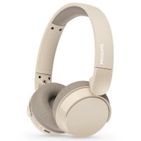 auriculares philips tah3209 inalambricos bluetooth para llamadas y musica beige plegables