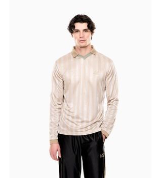 EA7 para hombre. 7M001299_AF21799 Polo Soccer blanco (M), Casual, Poliéster, Manga larga