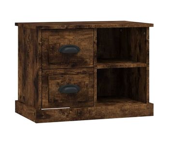 Vidaxl mesita de noche color roble ahumado 60x35,5x45 cm