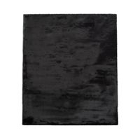 alfombra de piel fluffy negro 200x290 cm