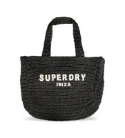 superdry para mujer w9110401a bolso tote de rafia city negro osfa casual papel