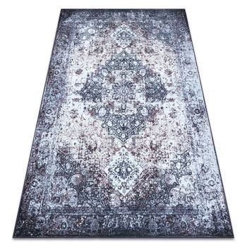 Antika Alfombra Ancret Washedstone, Adorno Sunset, Lavable - Gris 120x170 Cm