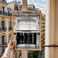 cuadro chanel marco premium chapado en roble 30x40 cm