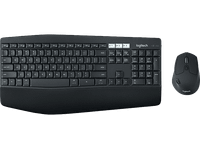 pack teclado  raton - logitech mk850 reposamanos patas inclinables control multidispositivo bluetooth usb botones acceso rapido pcmac negro