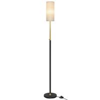 vasagle  lampara de pie led con pantalla de tela y 3 temperaturas de color 25 x 25 x 148 cm negro