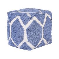 puf de algodon beige azul 40 x 40 cm patron geometrico sala de estar rojhan