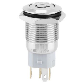 40 Piezas Interruptores Botón Metálicos 16 Mm Led Verde