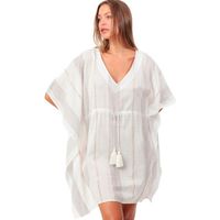 admas pareos caftan de playa stripes blanco para mujer