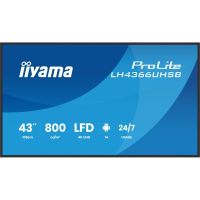 monitor iiyama lh4366uhsb-b1ag 43 ultrahd 4k 60hz va digital signage wifi android 14 65ms