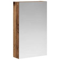 armario con espejo de bano madera vieja 30 x 105 x 50 cm vidaxl