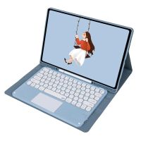funda con teclado bluetooth para samsung galaxy tab a8 105 royal bailey con bateria recargable