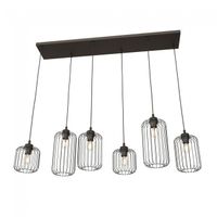 lampara de techo osmera negro 6 luces