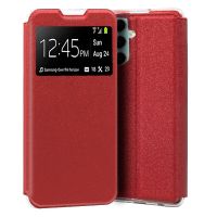 cool funda flip cover liso roja para samsung a346 galaxy a34 5g