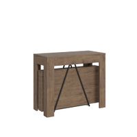 consola extensible 90x42302 cm efecto madera nogal