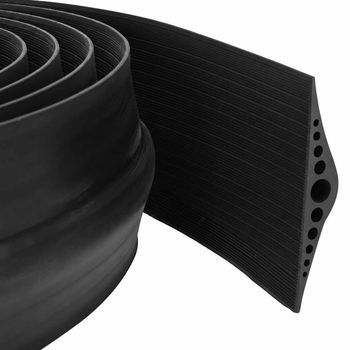 Sello De Piso Para Garaje Negro 155 X 28 Mm 5,5 M Caucho Epdm Vidaxl