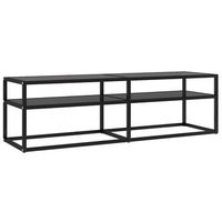mueble para tv  mueble de salon  mesa de tv vidrio templado negro 140x40x405 cm