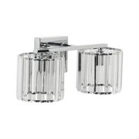 lampara de pared moderna con pantalla de cristal aplique plateado lourid