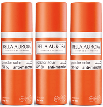 Bella Aurora Gel Protector Solar SPF50 Piel Mixta Grasa 3x50 ml