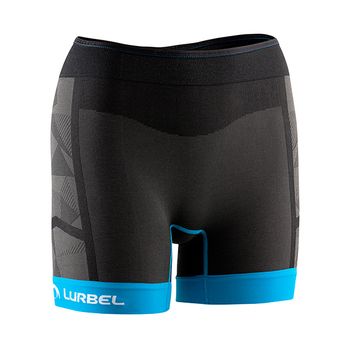 Malla femenina Lurbel Samba Lite Shorts W ¡AHORRA 30%! - XS, Gris marengo/Turquesa