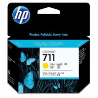 hp 711 pack 3 cartuchos de tinta original amarillo
