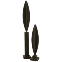 objeto decorativo de madera negra 1515115 cm