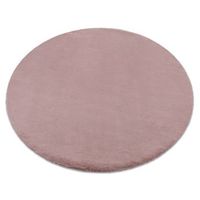 alfombra bunny circulo rosa imitacion de piel de conejo circulo 140 cm