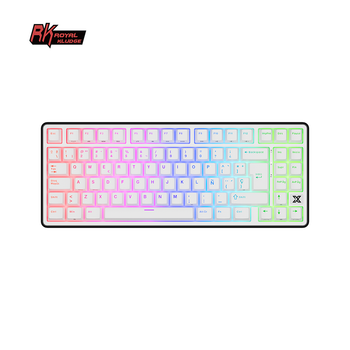 Teclado Mecánico con Cable RK Royal Kludge X87 Español, 80%, 86 Teclas, Retroiluminación RGB, Gasket, Intercambiable en Caliente, Teclado para Juegos, Teclas PBT