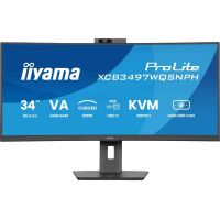 iiyama prolite xcb3497wqsnph-b1 34 va ultrawide qhd 120hz freesync premium curvo usb-c webcam