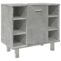 armario de bano madera ingenieria gris hormigon 60x32x535 cm vidaxl